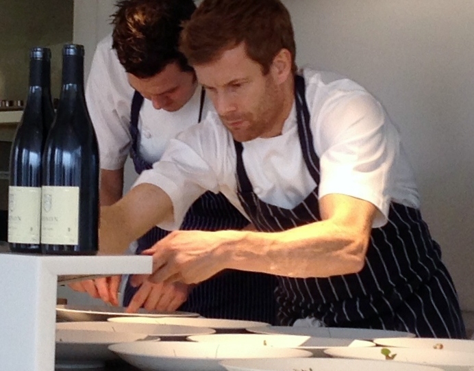 Chef Tom Aikens, working at The Cube, London.