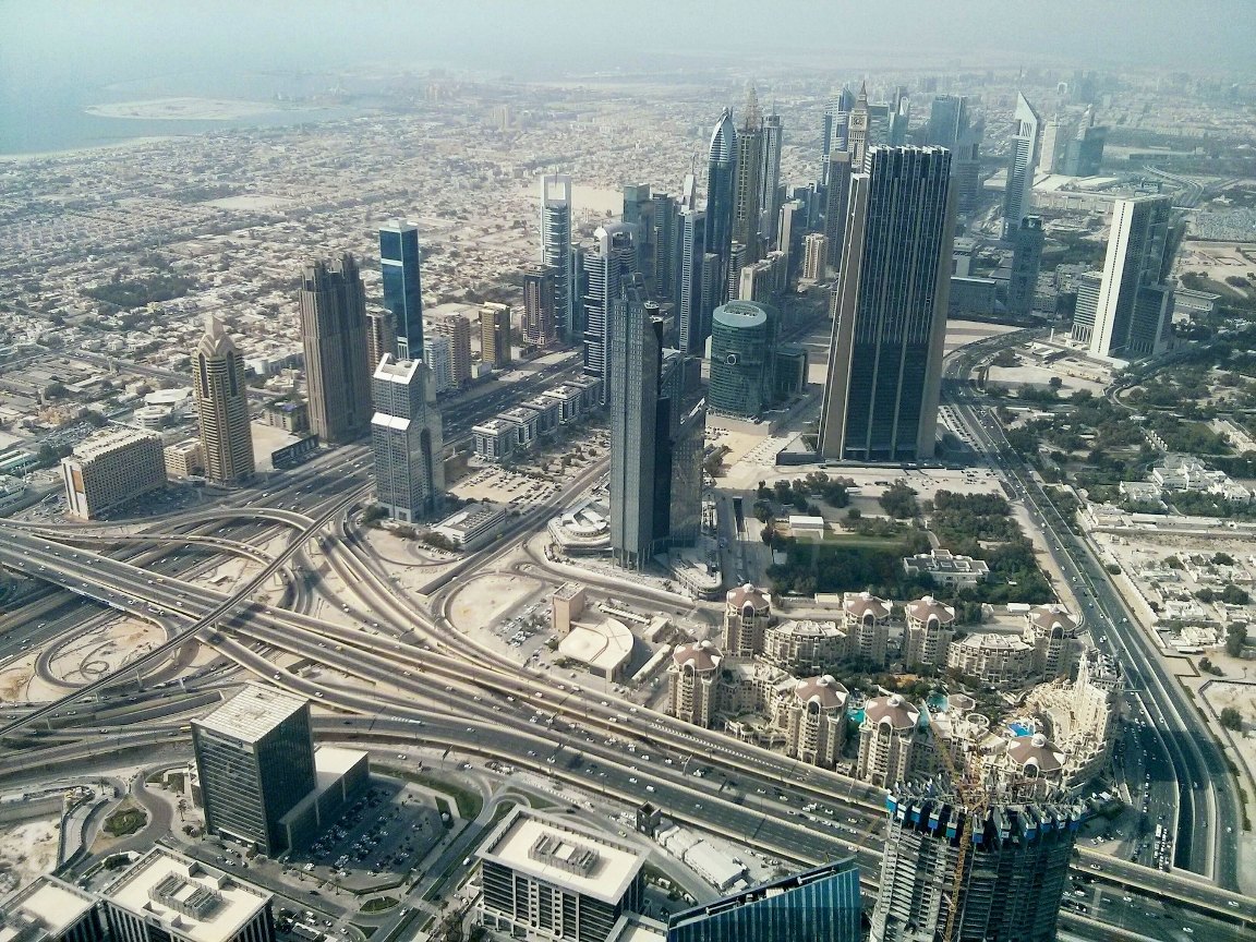 Aerial view of Dubai