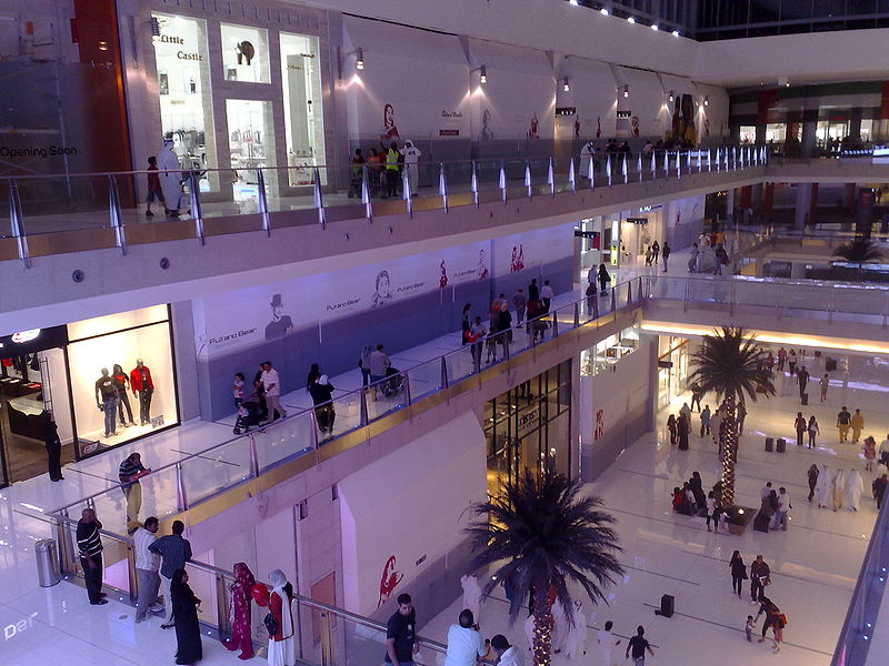 Tourists at The Dubai Mall