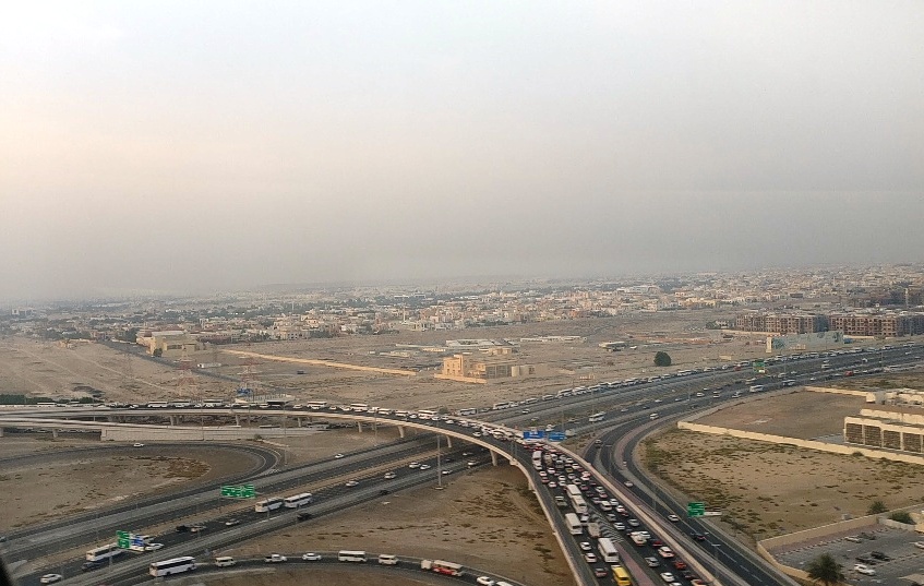 Dubai from the airplane