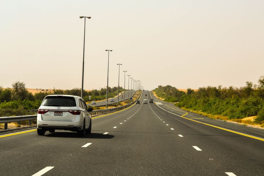 car on a road