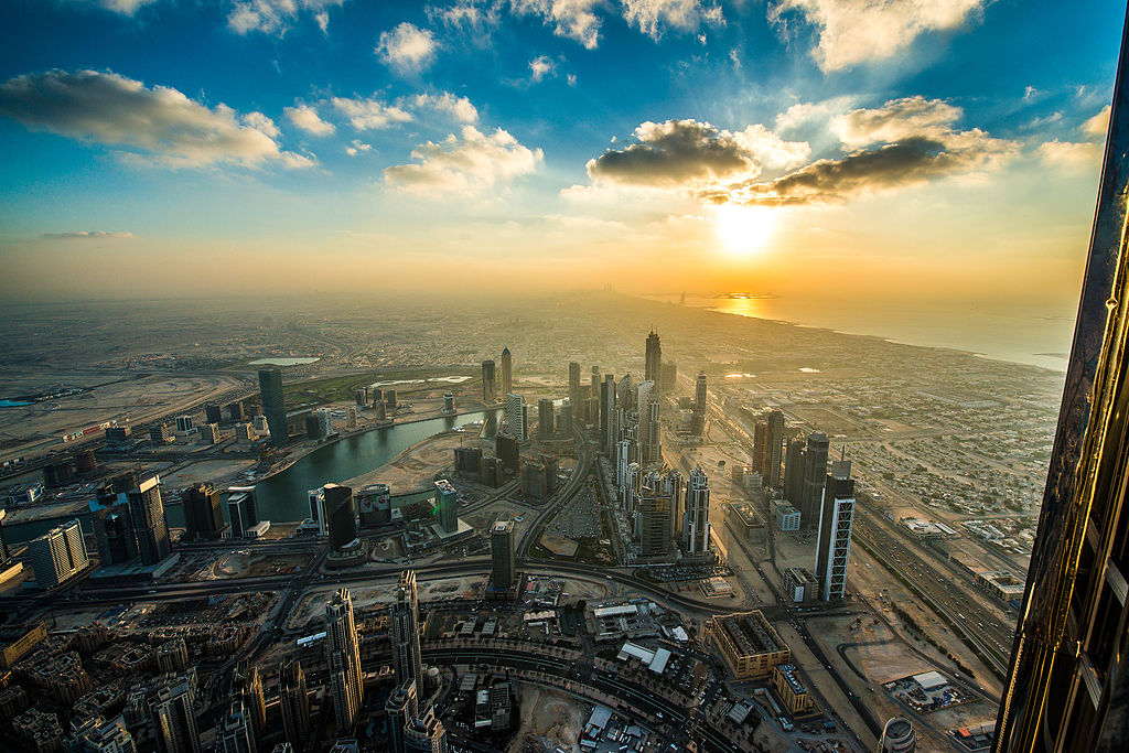 Dubai sunset from Burj Khalifa