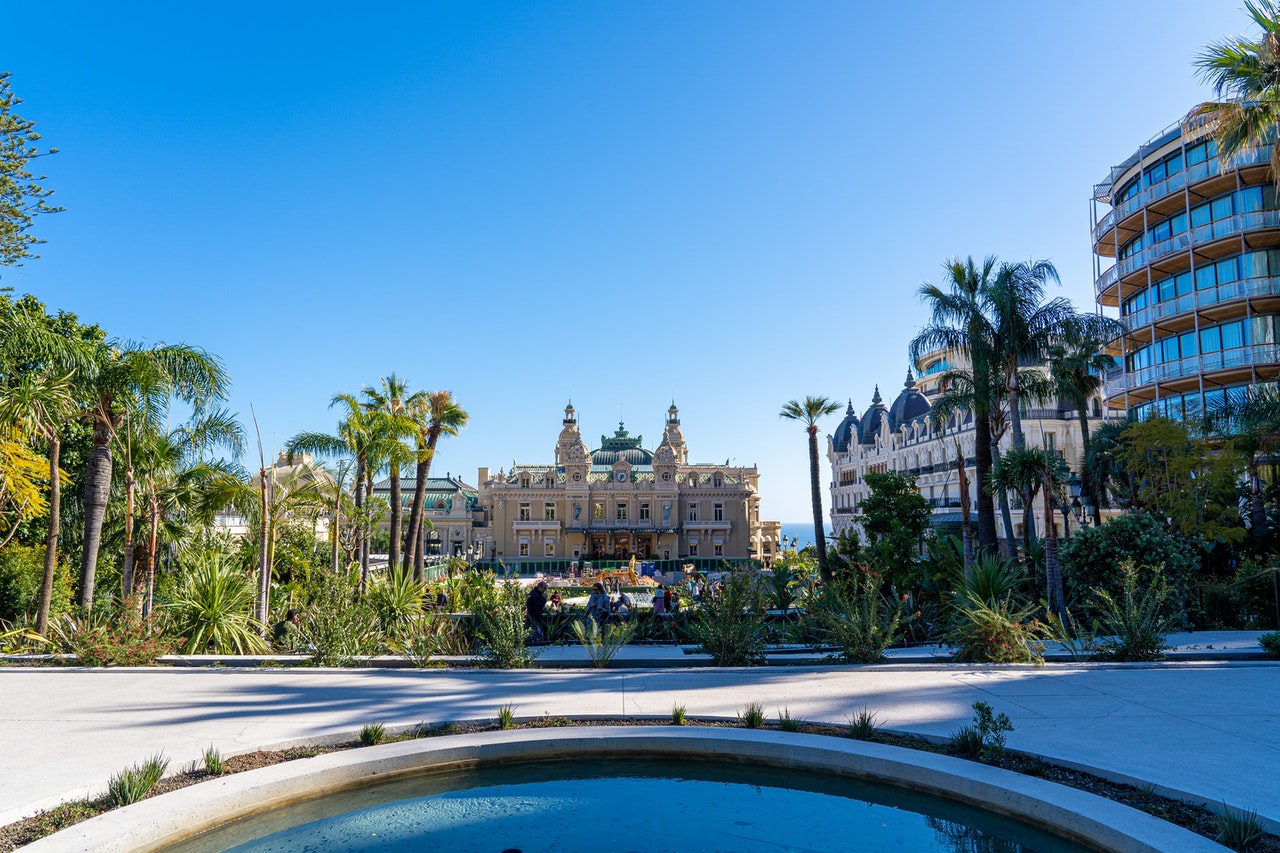 buildings and swimming pool