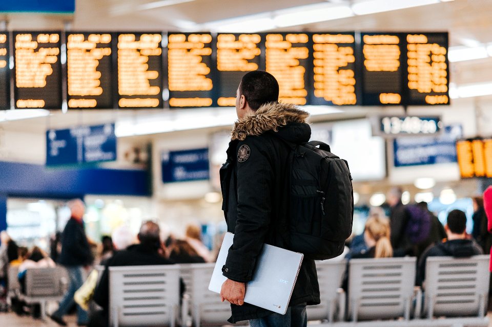 traveller at airport