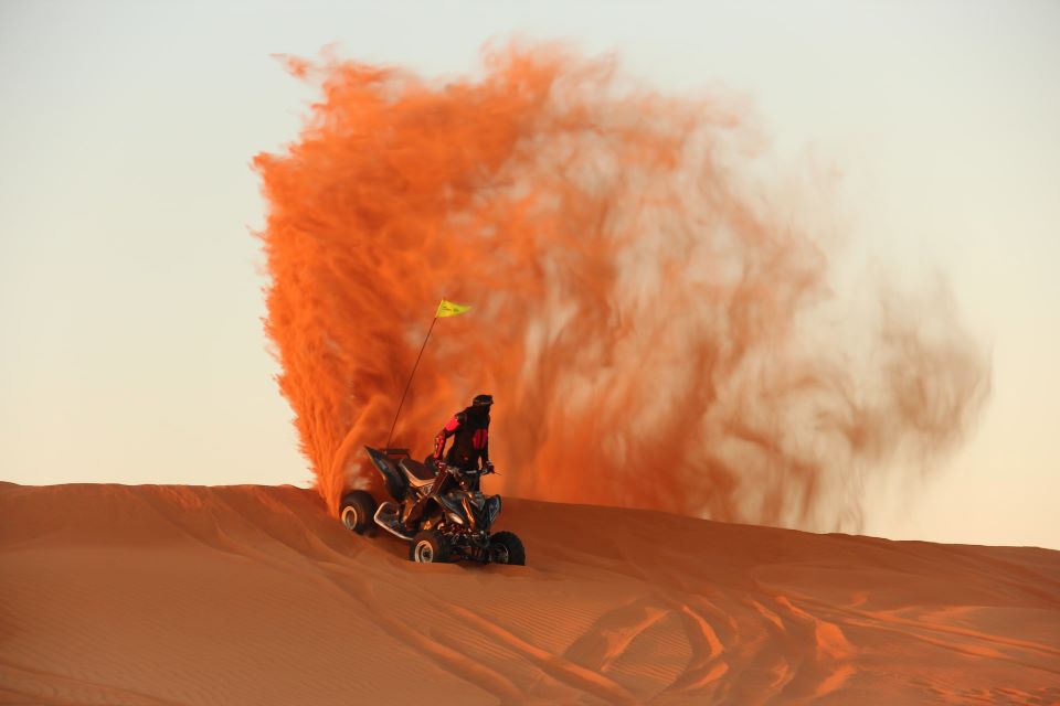 Man riding buggy in the Desert