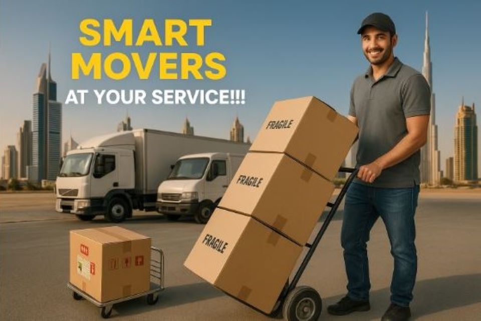 A man shifting fragile items