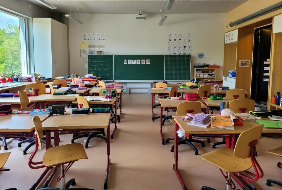 A classrrom in a school