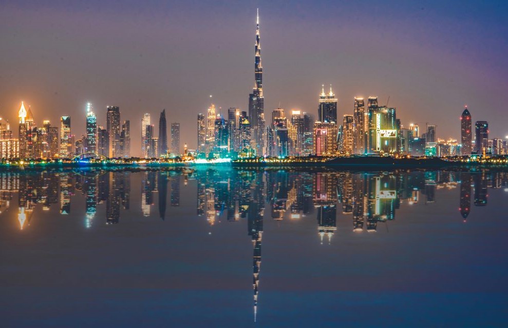 night skyline of Dubai