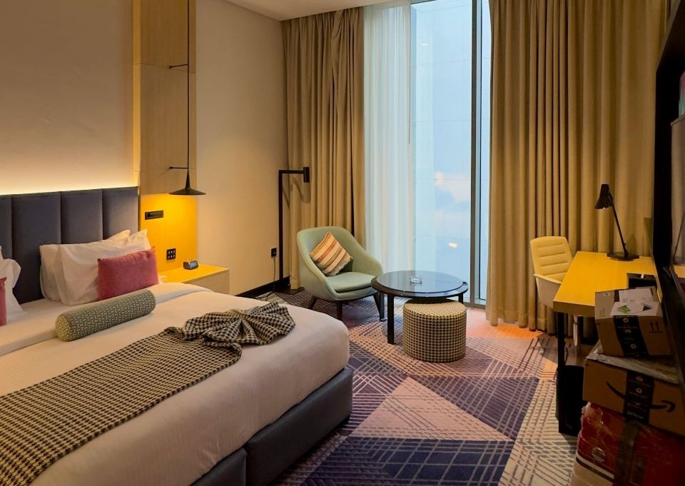 spacious hotel room
