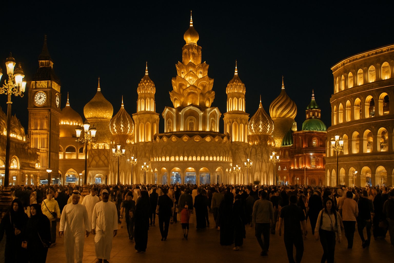 Global Village Dubai night